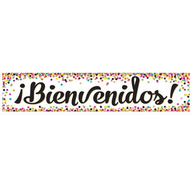 Teacher Created Resources TCR5324 Confetti Bienvenidos Welcome Banner, Spanish
