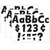 Teacher Created Resources TCR5343-3 Black & Silver Funtastic, Font 4In Letters Combo Pk (3 PK)