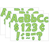 Teacher Created Resources TCR5345-3 Lime Polka Dots Funtastic, Font 4In Letters Combo Pk (3 PK)