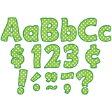 Teacher Created Resources TCR5345 Lime Polka Dots Funtastic Font 4In - Letters Combo Pack