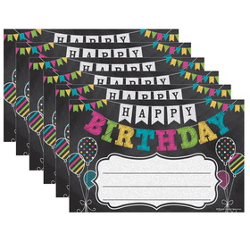 Teacher Created Resources TCR5466-6 Chalkboard Brghts Happy Bday, Awards (6 PK)