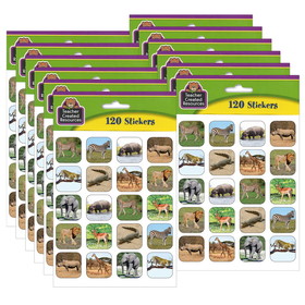 Teacher Created Resources TCR5468-12 Safari Animals Stickers (12 PK)