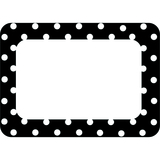 Teacher Created Resources TCR5538 Black Polka Dots 2 Name Tags