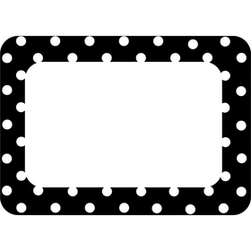 Teacher Created Resources TCR5538 Black Polka Dots 2 Name Tags