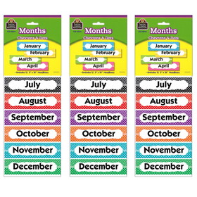 Teacher Created Resources TCR5544-3 Chevrons & Dots Monthly, Headliners (3 PK)