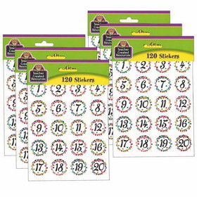 Teacher Created Resources TCR5574-6 Confetti Numbers Stickers (6 PK)