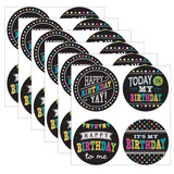 Teacher Created Resources TCR5601-6 Happy Birthday Wear Em, Badges Chalkboard Brights (6 PK)