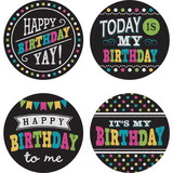 Teacher Created Resources TCR5601 Happy Birthday Wear Em Badges, Chalkboard Brights