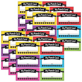 Teacher Created Resources TCR5608-6 Polka Dots Punch Cards (6 PK)