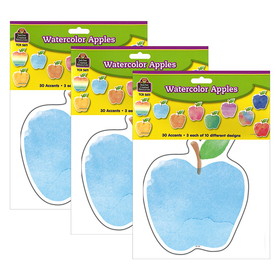 Teacher Created Resources TCR5611-3 Watercolor Apples Accents (3 PK)