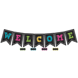 Teacher Created Resources TCR5614 Chalkboard Brights Pennants Welcome