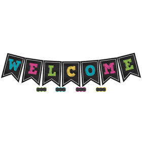 Teacher Created Resources TCR5614 Chalkboard Brights Pennants Welcome