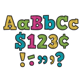 Teacher Created Resources TCR5617 Chalkboard Brights Bold Block 4In - Letters Combo Pack