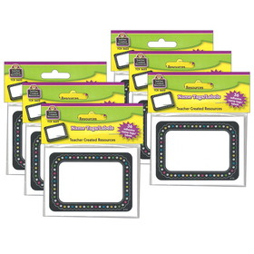 Teacher Created Resources TCR5623-6 Chalkboard Brights Name Tags (6 PK)