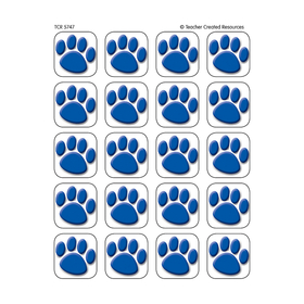 Teacher Created Resources TCR5747 Blue Paw Prints Stickers 120 Stks