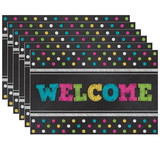 Teacher Created Resources TCR5838-6 Chalkboard Brights Welcome, Postcards (6 PK)