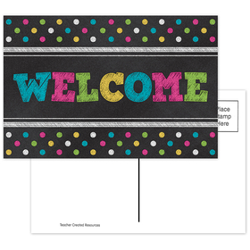 Teacher Created Resources TCR5838 Chalkboard Brights Welcome Postcards