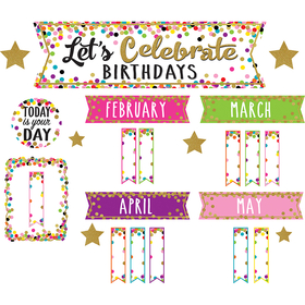 Teacher Created Resources TCR5884 Confetti Happy Birthday Mini Bbs