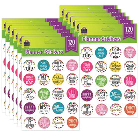 Teacher Created Resources TCR5909-12 Confetti Words To Inspire, Stickers (12 PK)