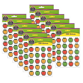 Teacher Created Resources TCR5912-12 Dotty Apples Sticker Die, Cut (12 PK)