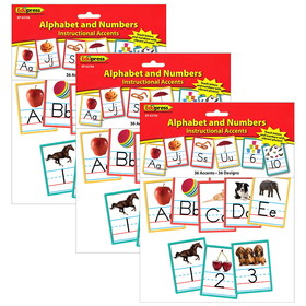 Edupress TCR63156-3 Alphabet And Numbers Accents (3 PK)