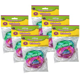 Teacher Created Resources TCR6568-6 Happy 100Th Day Wristbands, 10 Per Pk (6 PK)