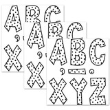 Teacher Created Resources TCR70102-3 Blk Dots 7In Fun Letters (3 PK)