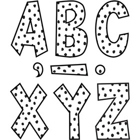 Teacher Created Resources TCR70102 Blk Paint Dots 7In Fun Font Letters