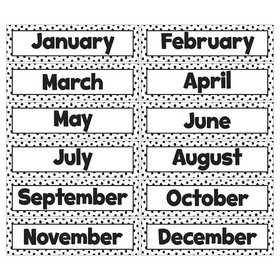 Teacher Created Resources TCR7082 Black Painted Dots Monthly Headlinr