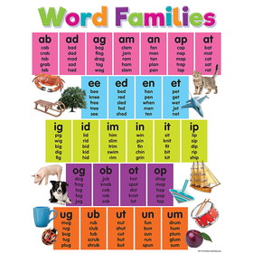Teacher Created Resources TCR7112 Colorful Word Families Chart