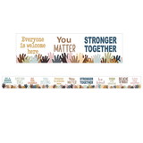 Teacher Created Resources TCR7124 Helping Hands Straight Border Trim, Everyone Is Welcome