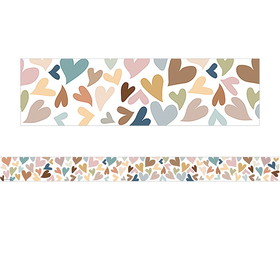 Teacher Created Resources TCR7125 Welcome Hearts Straight Border Trim, Everyone Is