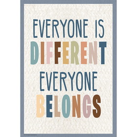 Teacher Created Resources TCR7142 Everyone Is Different Positve Postr, Everyone Belongs