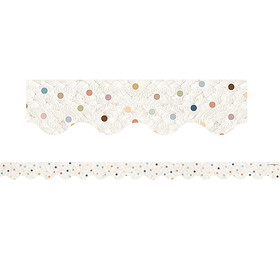 Teacher Created Resources TCR7158 Welcome Dots Scalloped Border Trim, Everyone Is