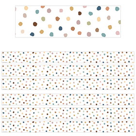 Teacher Created Resources TCR7165-6 Painted Dots Straight Border (6 PK)