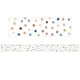 Teacher Created Resources TCR7165 Painted Dots Straight Border Trim, Everyone Is Welcome