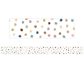 Teacher Created Resources TCR7165 Painted Dots Straight Border Trim, Everyone Is Welcome