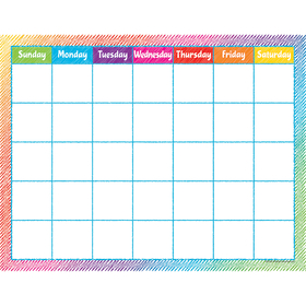 Teacher Created Resources TCR7525 Colorful Scribble Calendar Chart