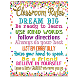 Teacher Created Resources TCR7553 Confetti Classroom Rules Chart