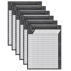 Teacher Created Resources TCR7564-6 Chalkboard Brights, Incentive Chart (6 EA)