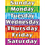 Teacher Created Resources TCR7608 Days Of The Week Chart, Price/EA