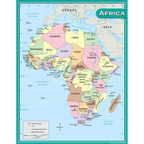 Teacher Created Resources TCR7650 Africa Map Chart 17X22