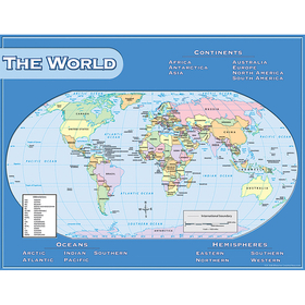 Teacher Created Resources TCR7658 World Map Chart 17X22