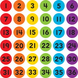 Teacher Created Resources TCR77005 Numbers 1-36 Carpet Markers, Spot On