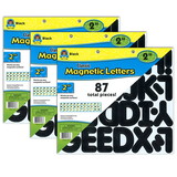 Teacher Created Resources TCR77188-3 Black Classic 2In Magnetic, Letters (3 PK)