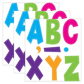 Teacher Created Resources TCR77281-3 Multi Bright Stitch 7In Fun, Font Letters (3 PK)