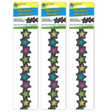 Teacher Created Resources TCR77313-3 Chalkboard Brghts Stars Mag, Border (3 PK)