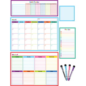 Teacher Created Resources TCR77405 Colorful Dry-Erase Mag Calendar Set