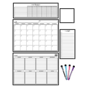 Teacher Created Resources TCR77407 Blk/Wht Dry-Erase Mag Calendar Set