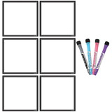 Teacher Created Resources TCR77408 Blk/Wht Dry-Erase Mag Square Notes